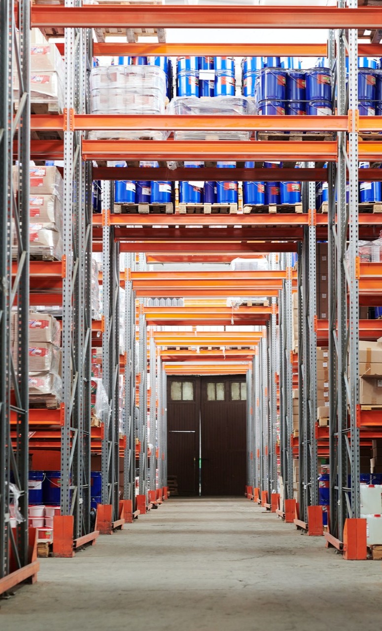 Woman reviewing documents at office desk
